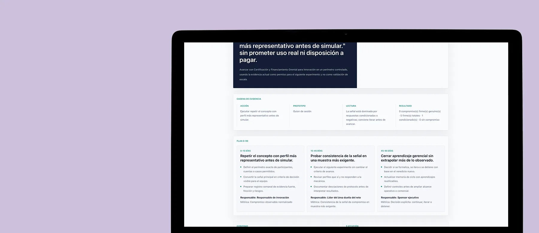 Fase de playbook de Dekanto con pasos, responsables, tiempos e indicadores de ejecución